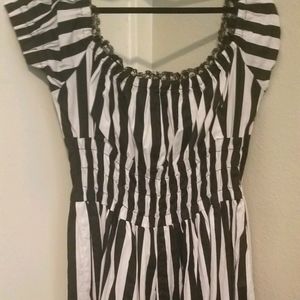 Dracula Clothing Striped Dress